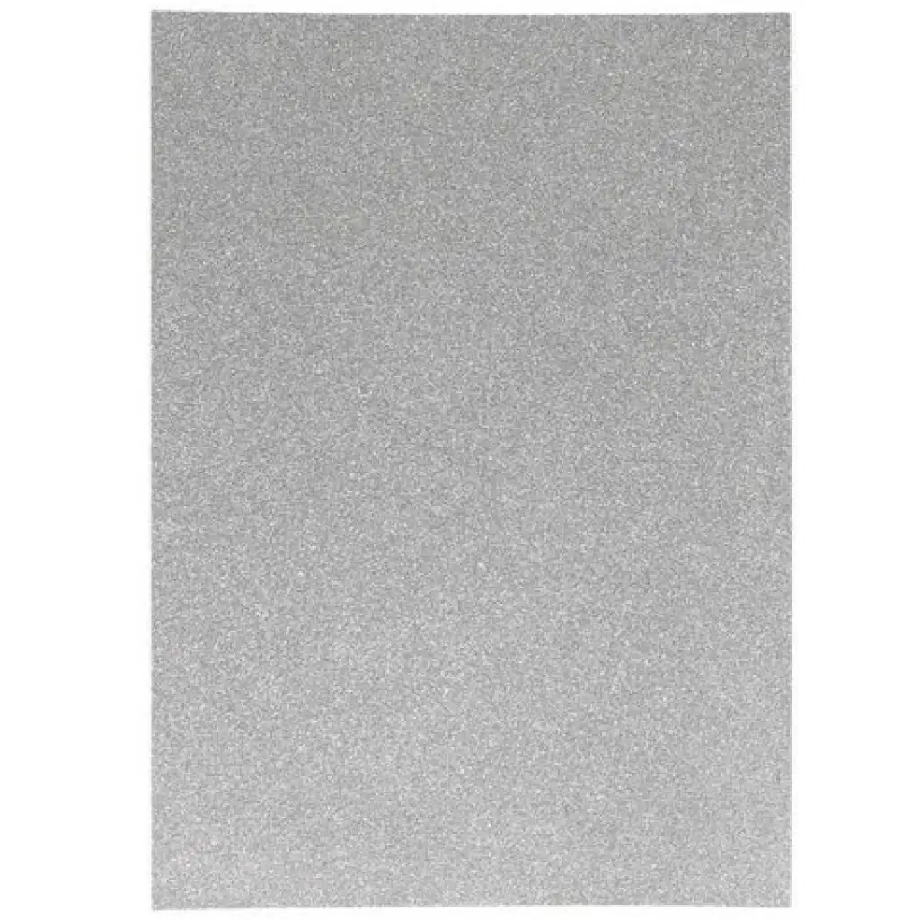 Spirit: Foglio di schiuma decorativa adesiva con glitter color argento A/4 1 pezzo