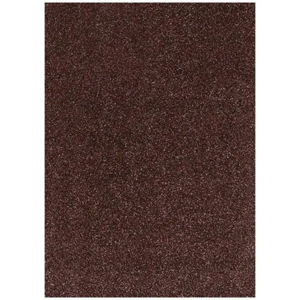 Spirit: Foglio di schiuma decorativa adesiva con glitter, colore marrone scuro, formato A4, 1 pezzo