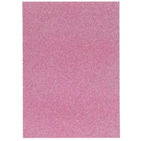 Spirit: Foglio di schiuma decorativa adesiva con glitter, colore rosa, formato A4, 1 pezzo