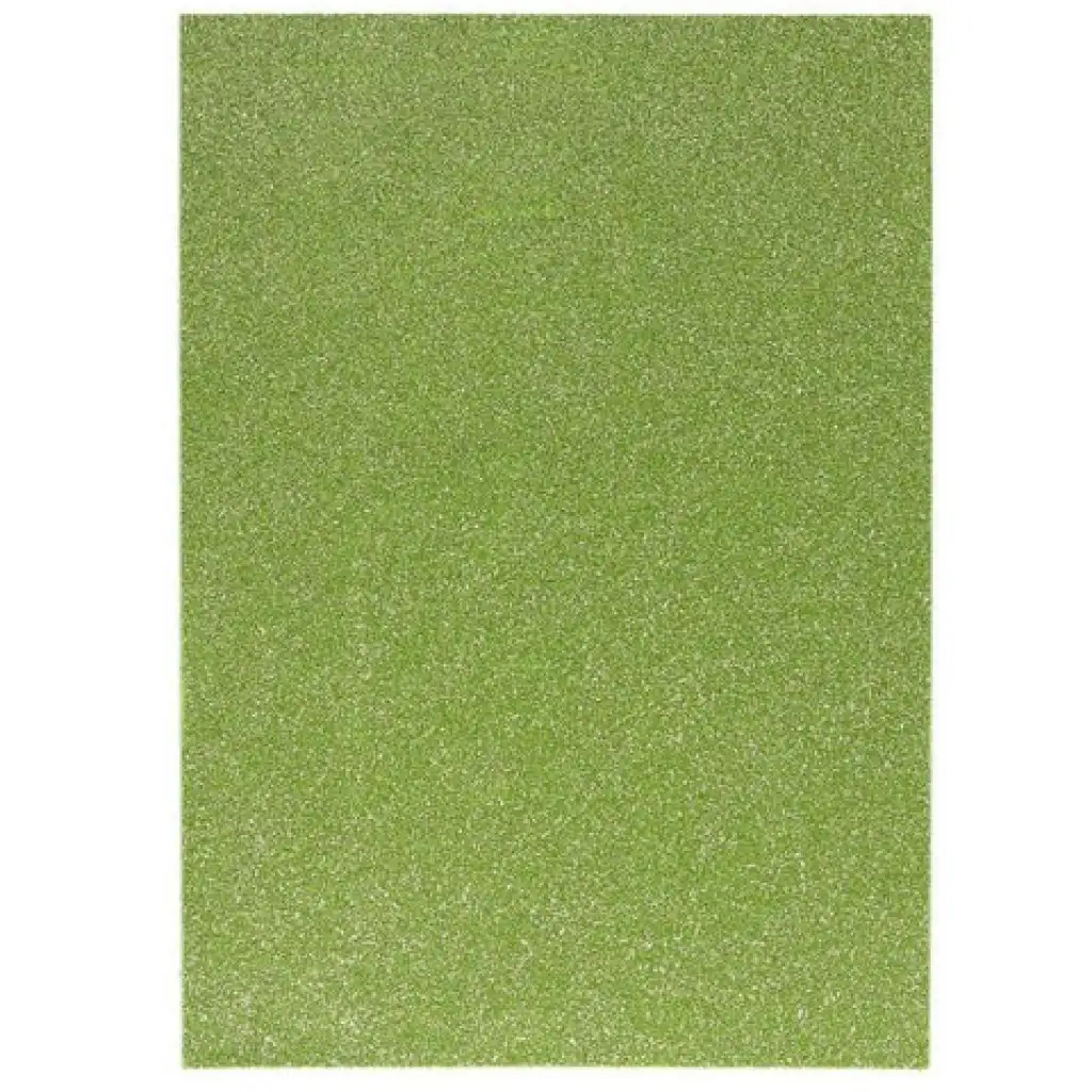 Spirit: Foglio di schiuma decorativa adesiva con glitter, colore verde chiaro, formato A4, 1 pezzo