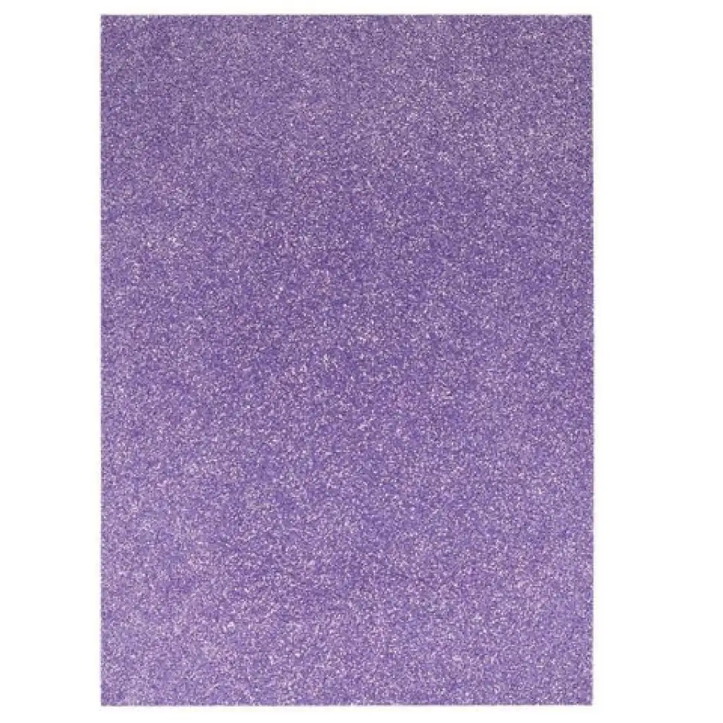 Spirit: Foglio di schiuma decorativa autoadesiva con glitter color lavanda A/4 1 pezzo
