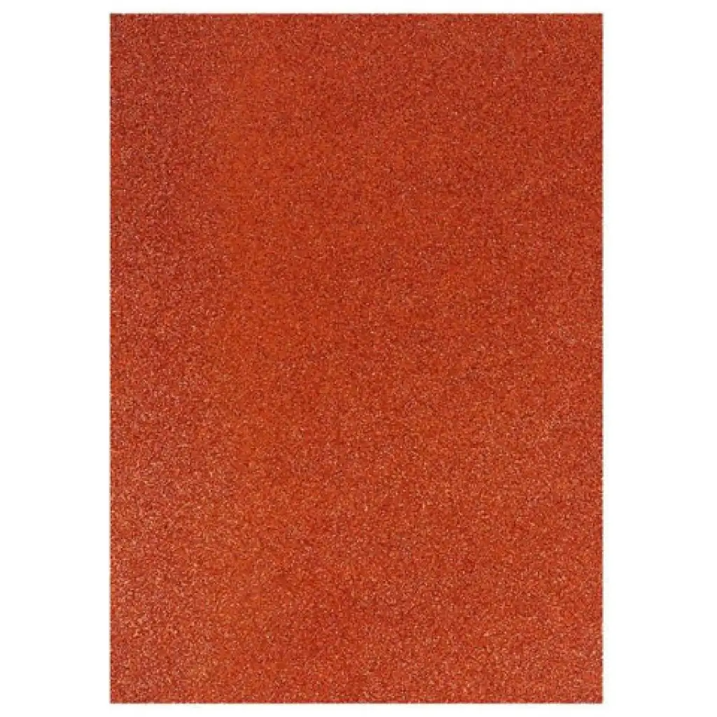 Spirit: Foglio di schiuma decorativa autoadesiva con glitter colore rosso mattone A/4 1 pezzo
