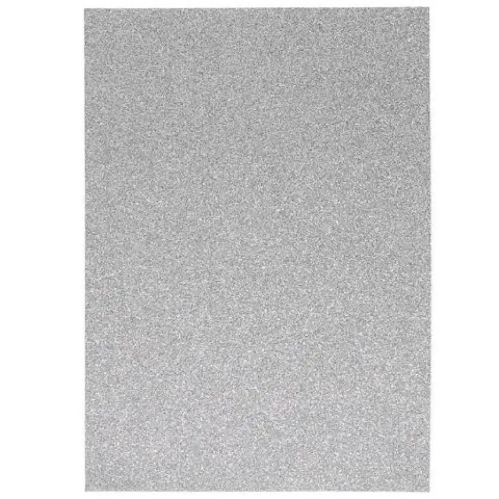 Spirit: Foglio di schiuma decorativa con glitter color argento A/4 1 pezzo
