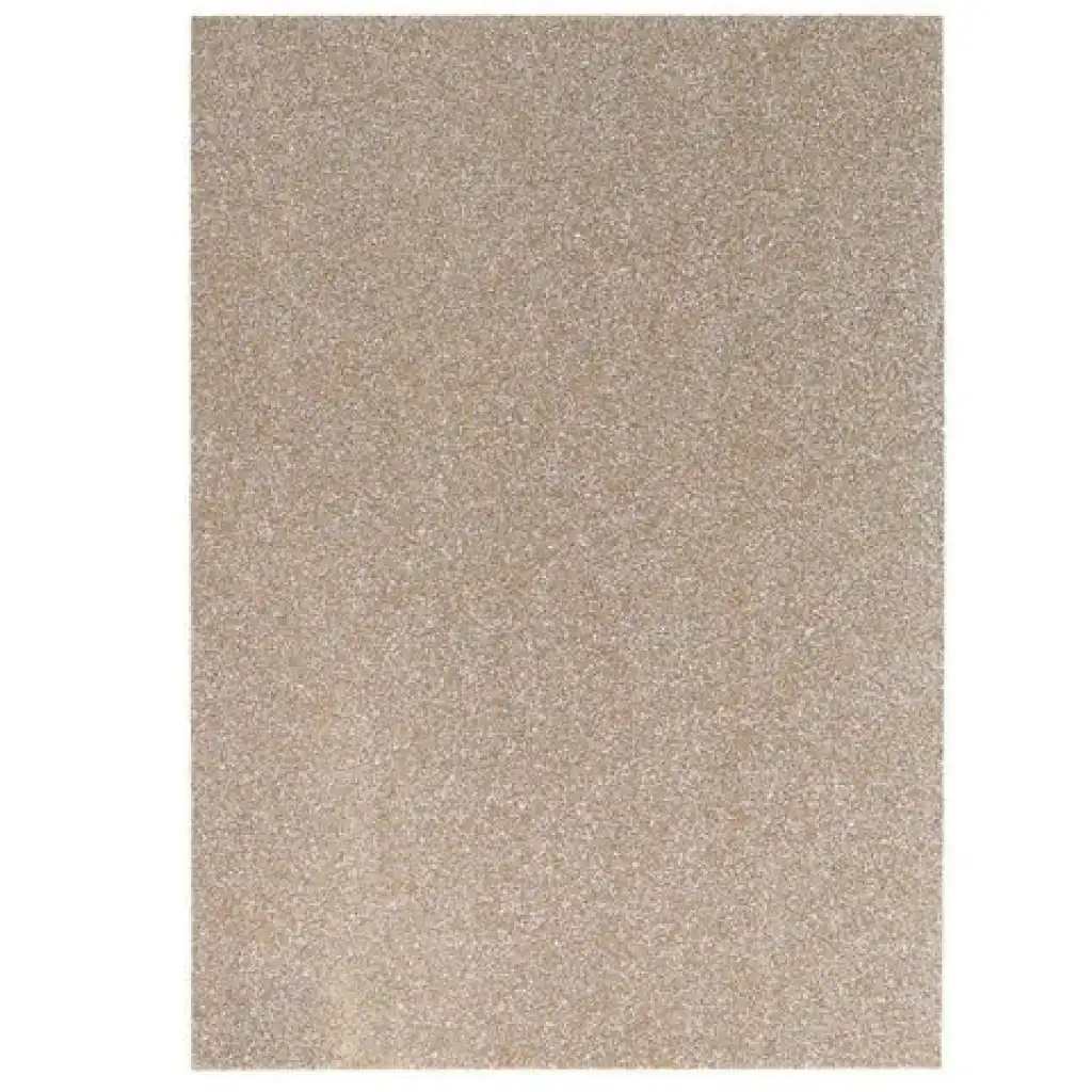 Spirit: Foglio di schiuma decorativa con glitter color champagne A/4 1 pezzo