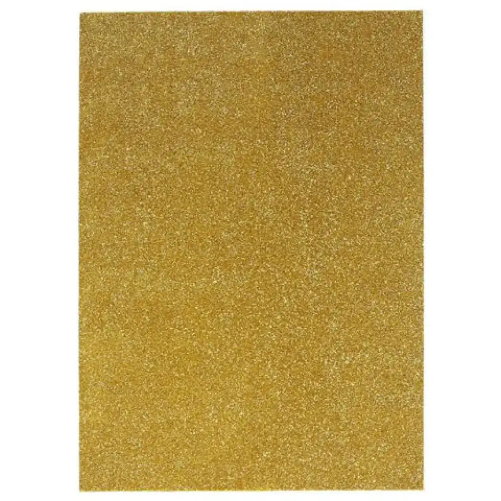 Spirit: Foglio di schiuma decorativa con glitter color oro A/4 1 pezzo