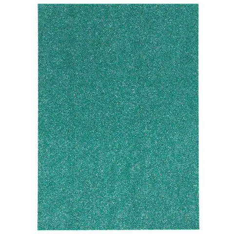 Spirit: Foglio di schiuma decorativa con glitter, colore verde chiaro, formato A4, 1 pezzo