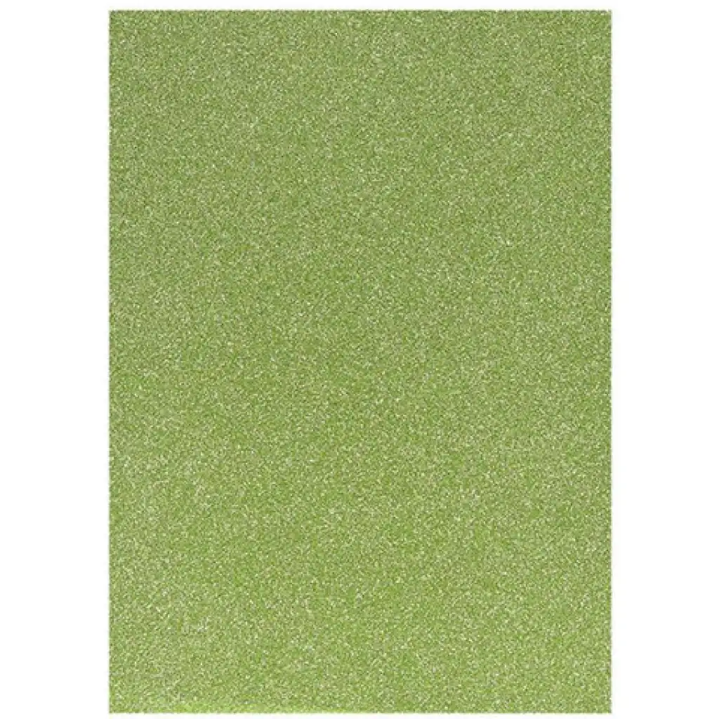 Spirit: Foglio di schiuma decorativa con glitter colore verde limone A/4 1 pezzo