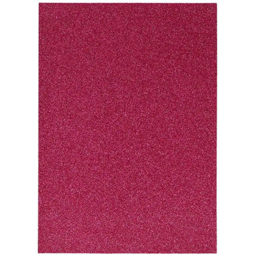 Spirit: Foglio di schiuma decorativa glitterata color fucsia A/4 1 pezzo