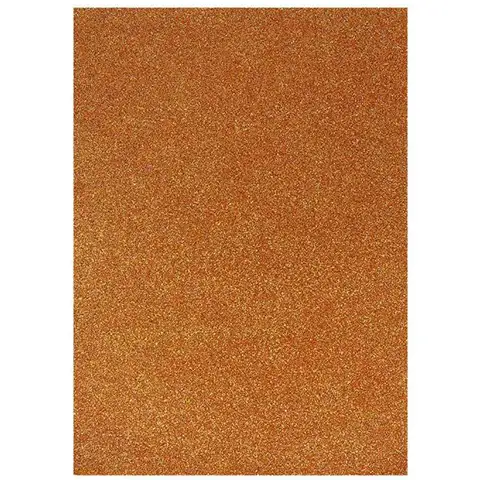 Spirit: Foglio di schiuma decorativa glitterata color rame rosso A/4 1 pezzo