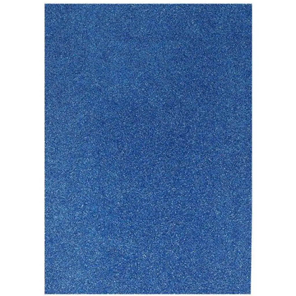 Spirit: Foglio di schiuma decorativa glitterata colore blu reale A/4 1 pezzo