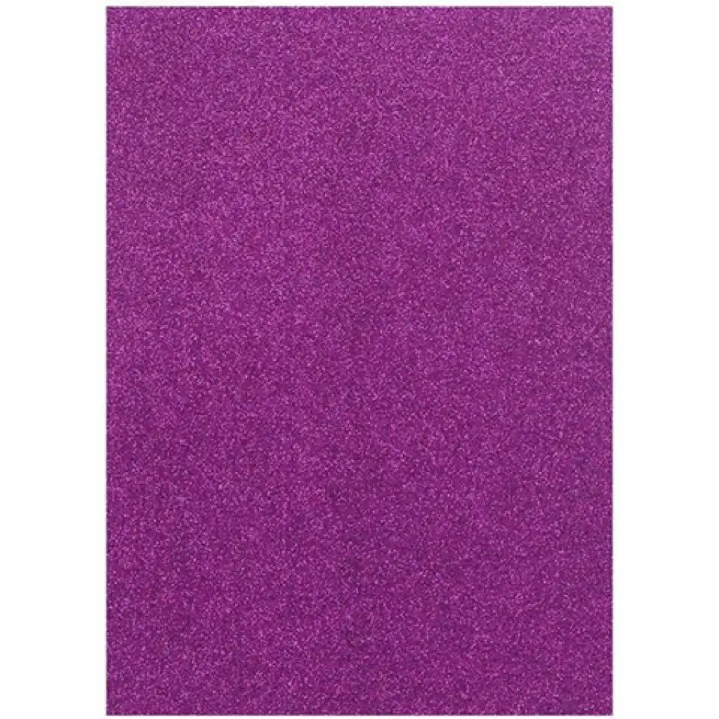 Spirit: Foglio di schiuma decorativa glitterata colore viola A/4 1 pezzo