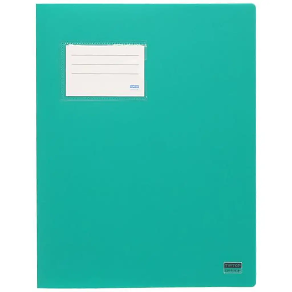 Spirit: Raccoglitore ad anelli con porta carte, colore verde turchese, formato A4