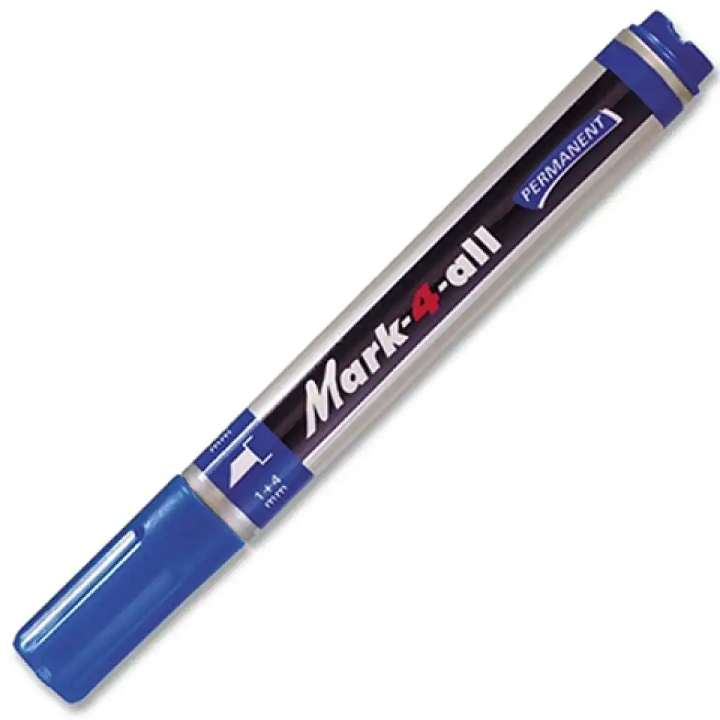 Stabilo: Mark-4-All pennarello a punta tagliata a base di alcol colore blu