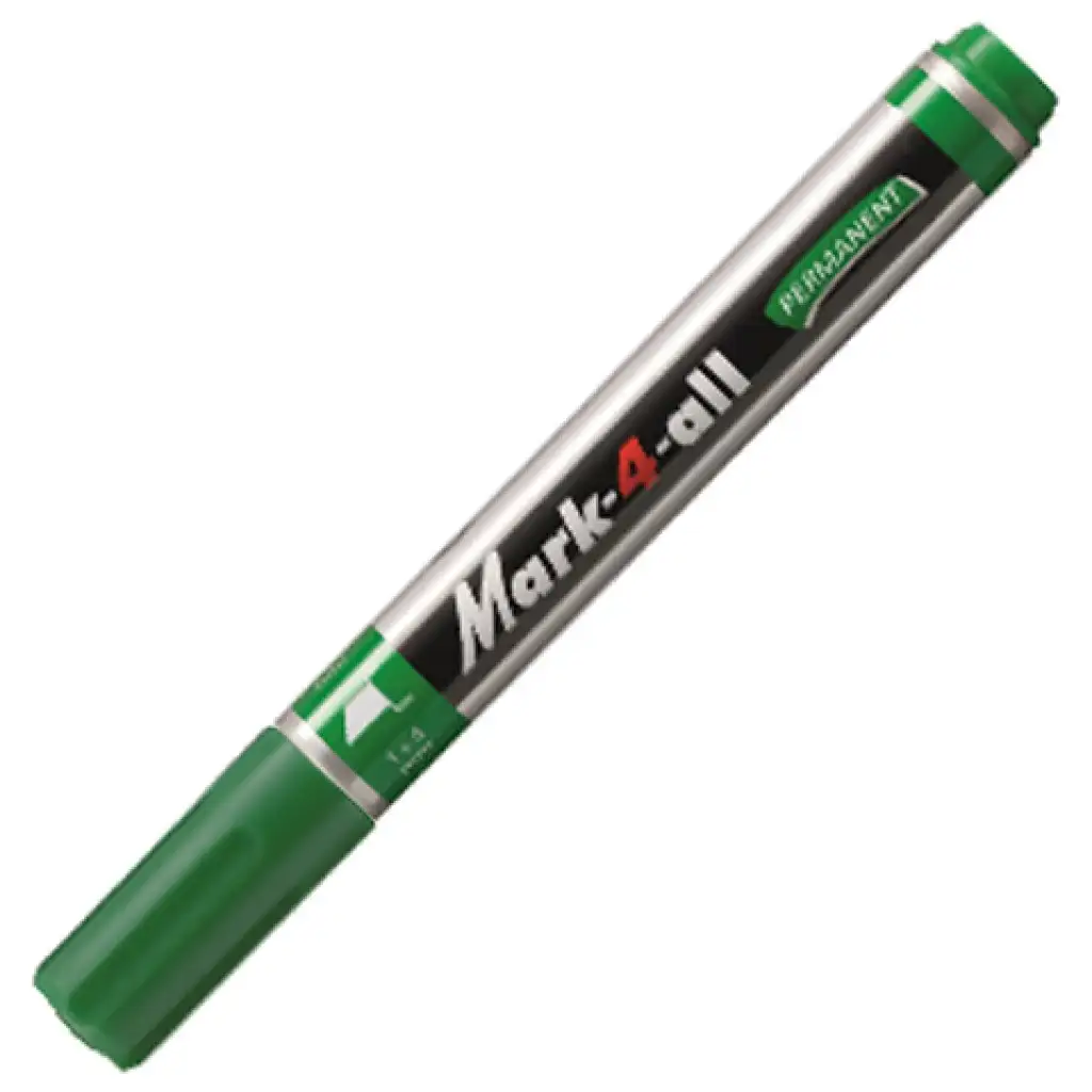 Stabilo: Mark-4-All pennarello a punta tagliata a base di alcol colore verde
