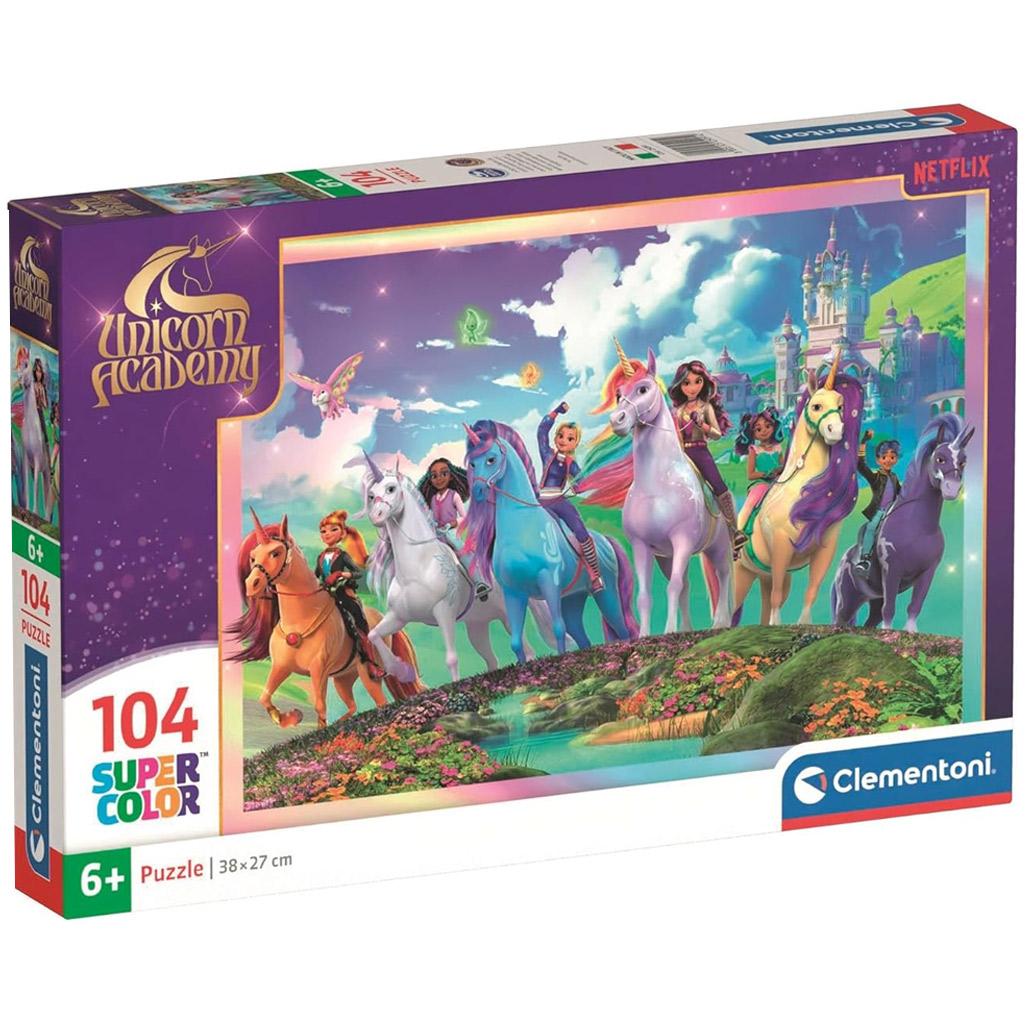 Unicorn Academy il puzzle Supercolor da 104 pezzi - Clementoni
