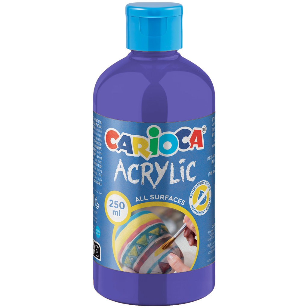 Vernice acrilica colore viola 250 ml - Carioca