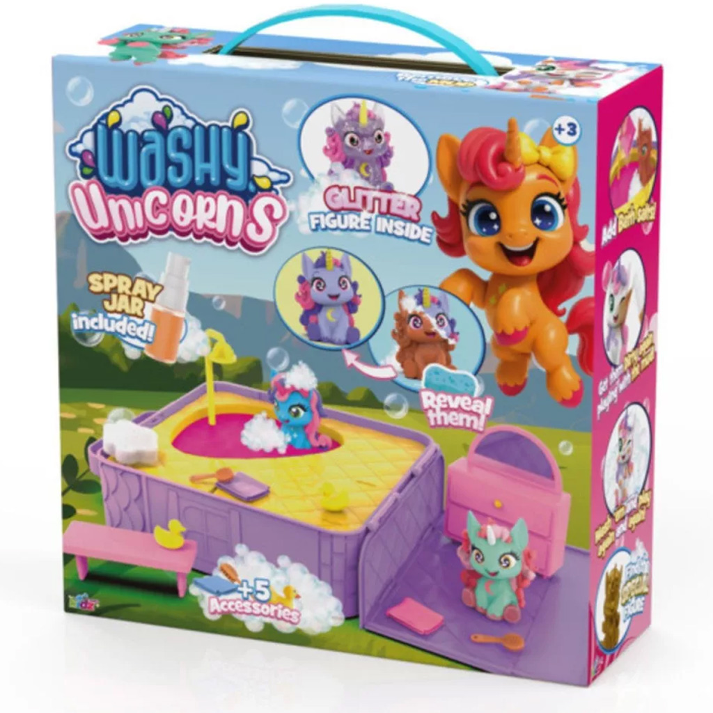 Washy Friends: Unicorni da bagnetto con rivelazione del colore e idromassaggio