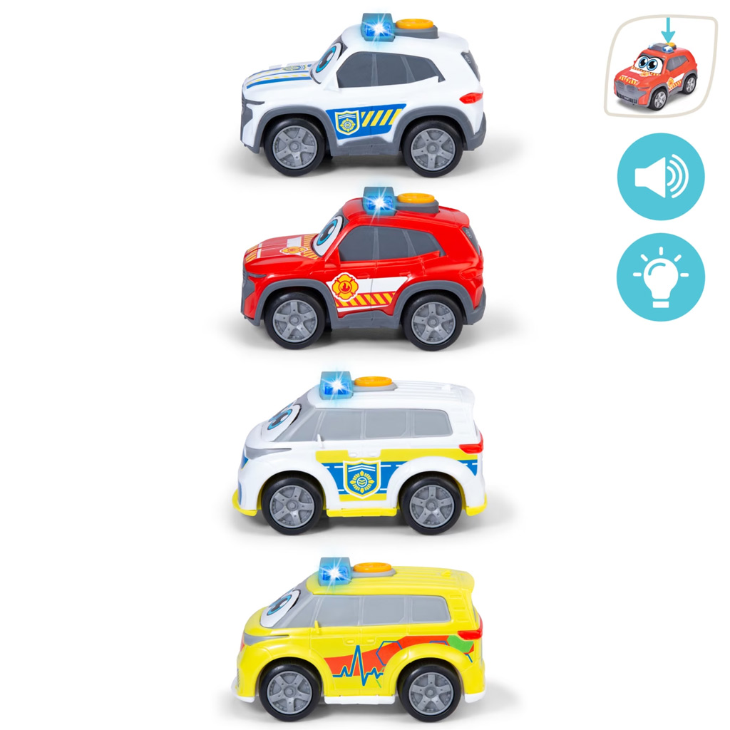 ABC Emergency Team macchina giocattolo con luci e suoni, assortita, 1 pz - Dickie Toys immagine 3