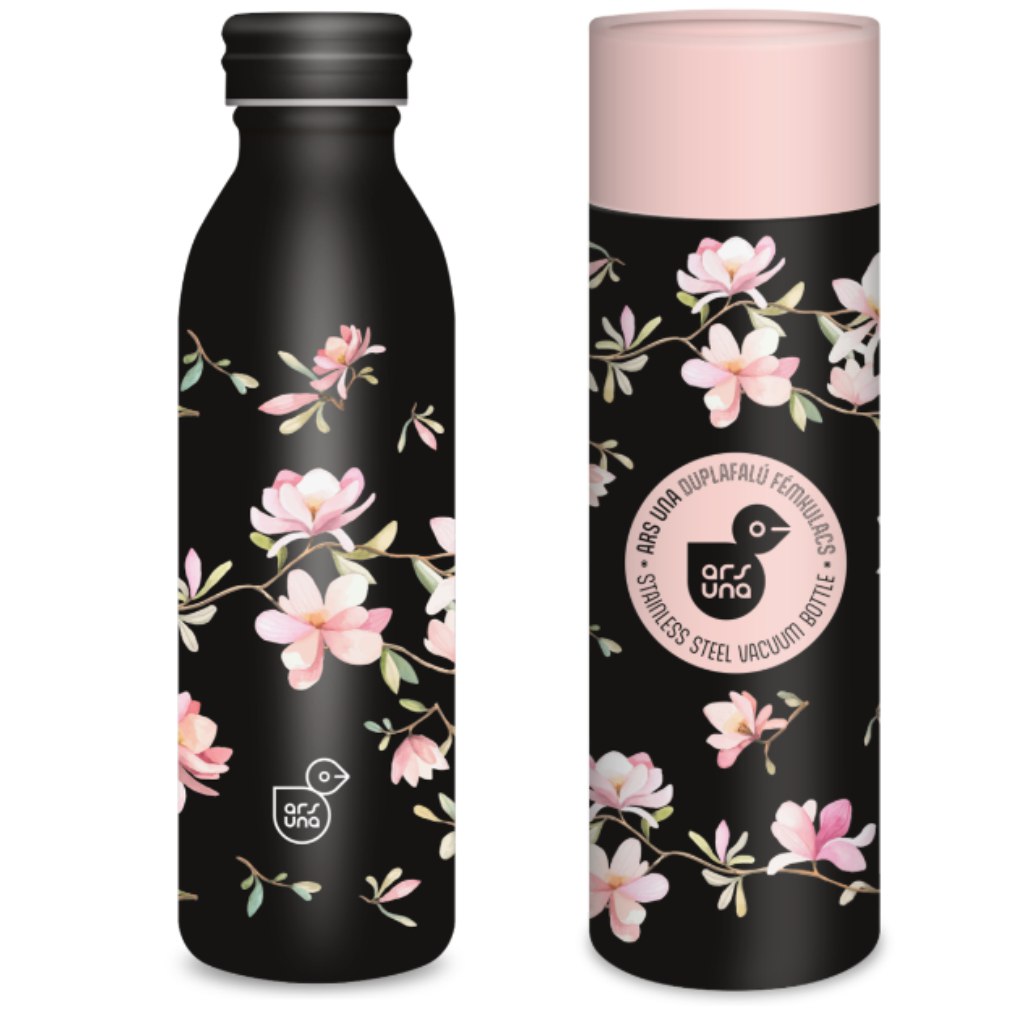Ars Una Magnolia borraccia in metallo a doppia parete 600ml immagine 1