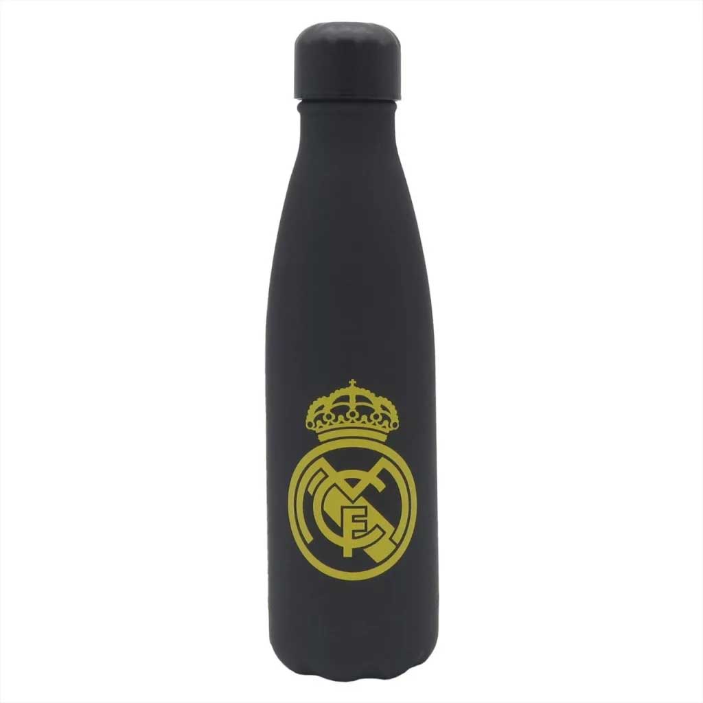 Borraccia in acciaio inossidabile a doppia parete nera e oro Real Madrid da 500 ml immagine 1