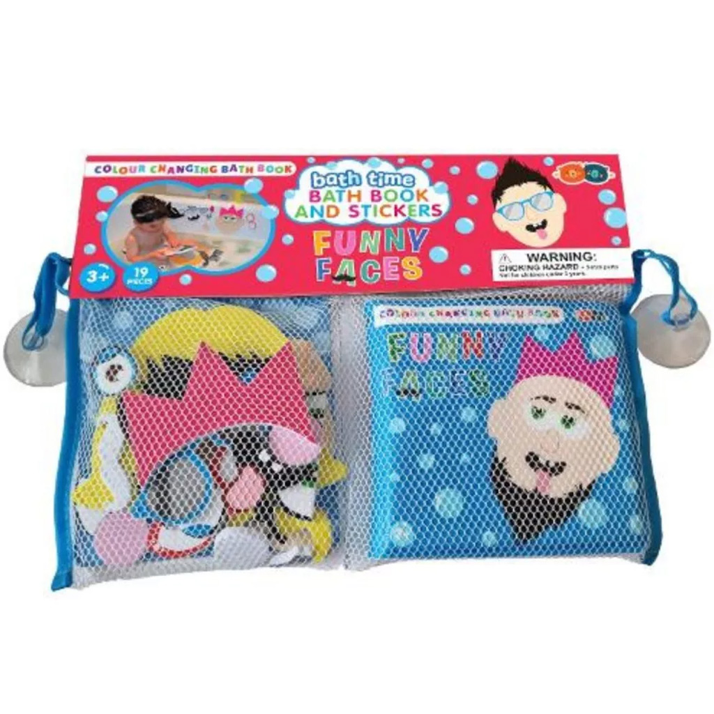 Buddy & Barney Libro da bagno colorato e adesivi - Faccine divertenti immagine 1