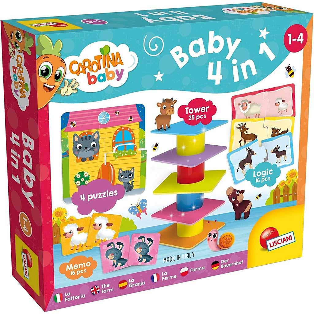Carotina Baby: gioco di sviluppo delle abilità 4 in 1 - Lisciani immagine 1