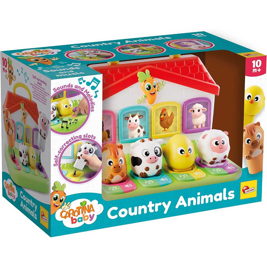 Carotina Baby: Gioco educativo di incastro con animali della fattoria - Lisciani immagine 1