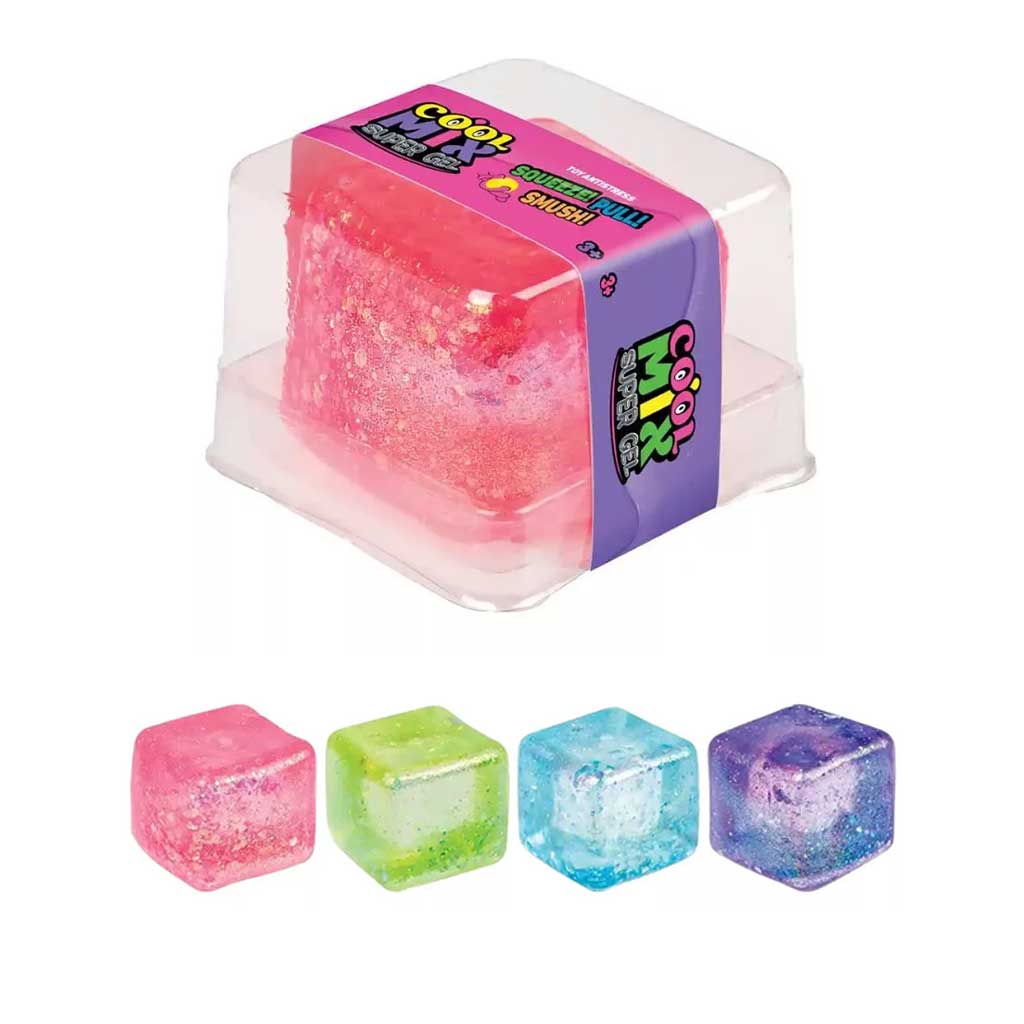 Cool Mix Super gelatina cubo 5cm antistress gioco vari colori 1pz immagine 1