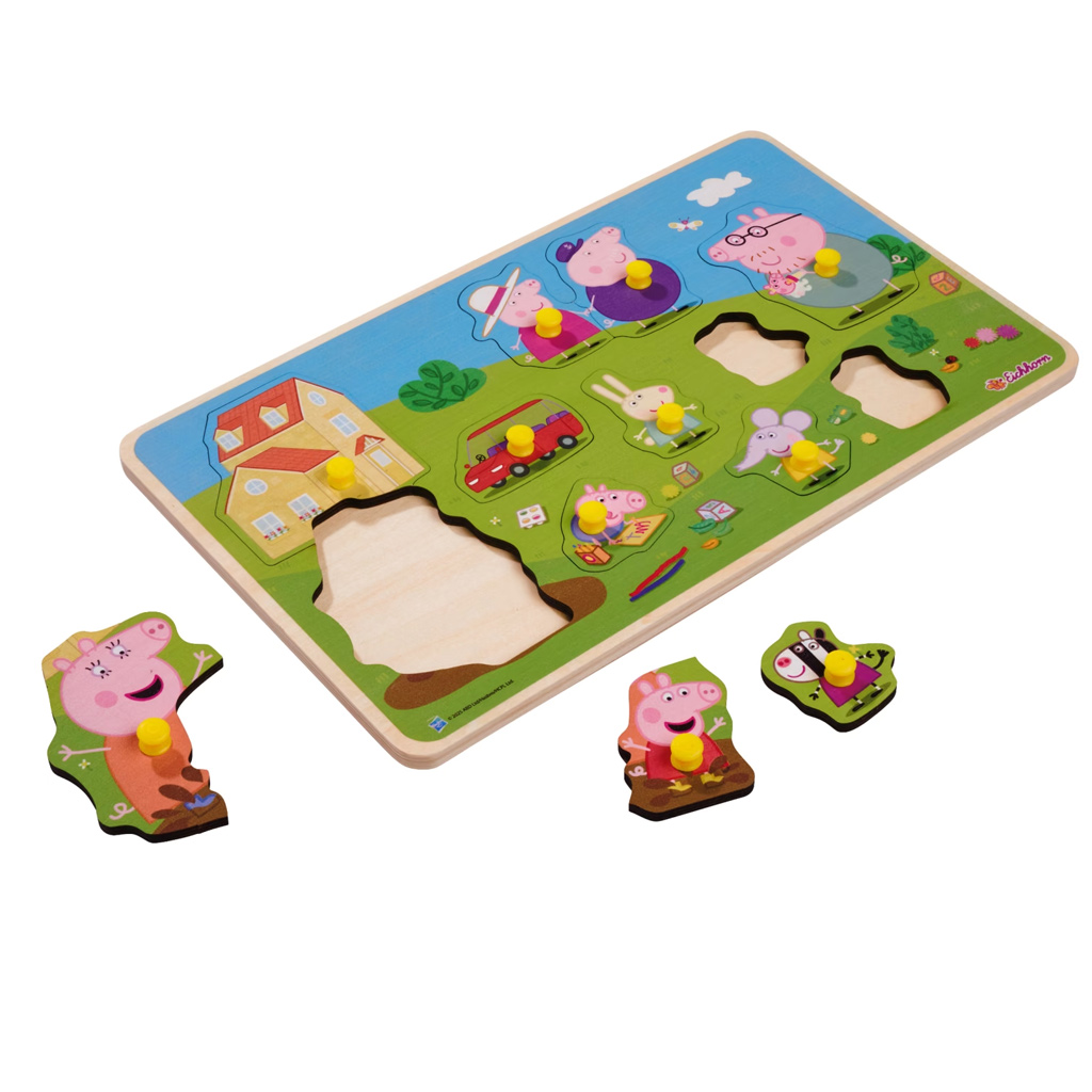 Eichhorn: Puzzle di forme a incastro con manico Peppa maialino 13 pezzi immagine 1