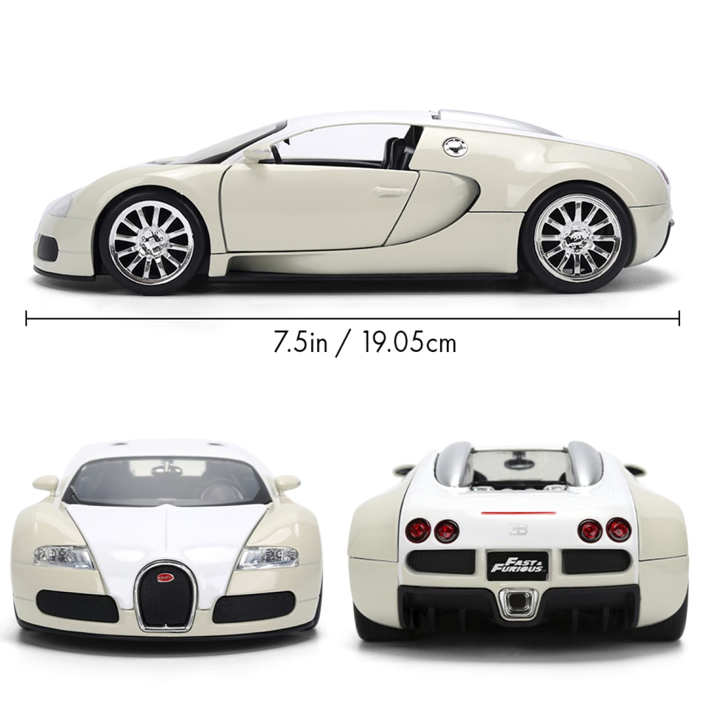 Fast & Furious: modello auto in metallo 1/24 Bugatti Veyron 2011 - Jada Toys immagine 4