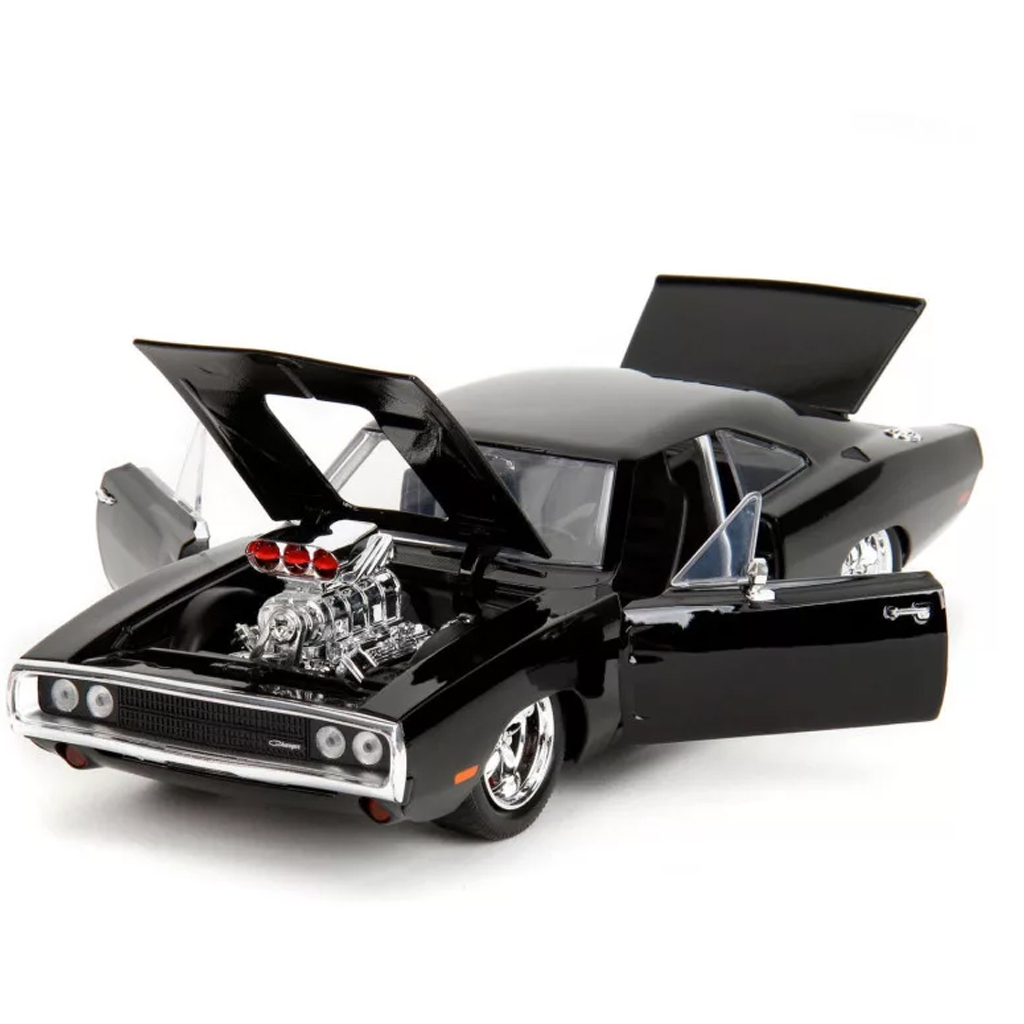 Fast & Furious: Modello auto in metallo 1/24 Dodge Charger 1970 con compressore - Jada Toys immagine 4