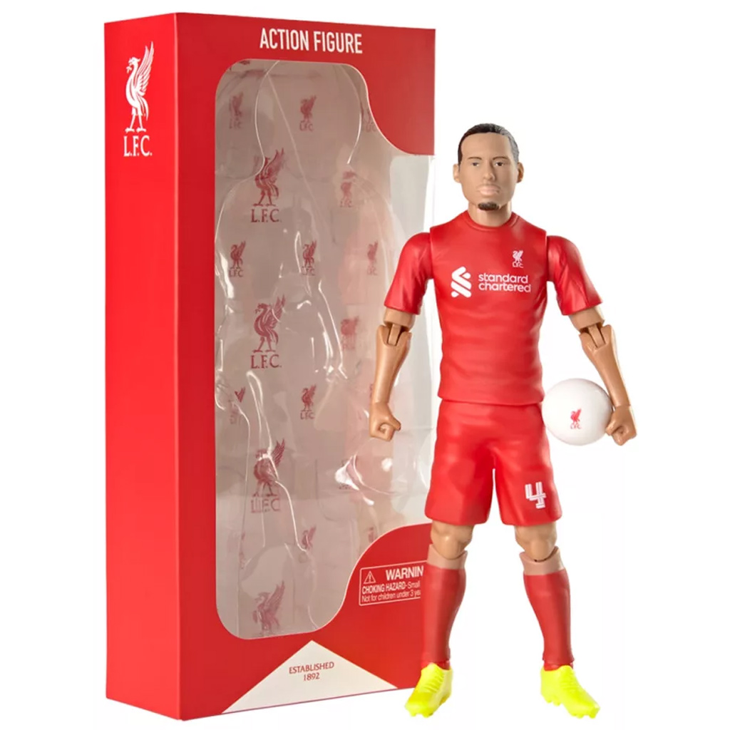 Figura d'azione calciatore, 20 cm - Liverpool, Van Dijk con maglia numero 4 immagine 1