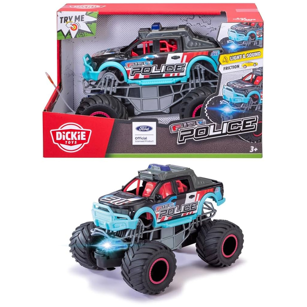 Ford F-150 Polizia auto giocattolo con luce e suono - Dickie Toys immagine 1