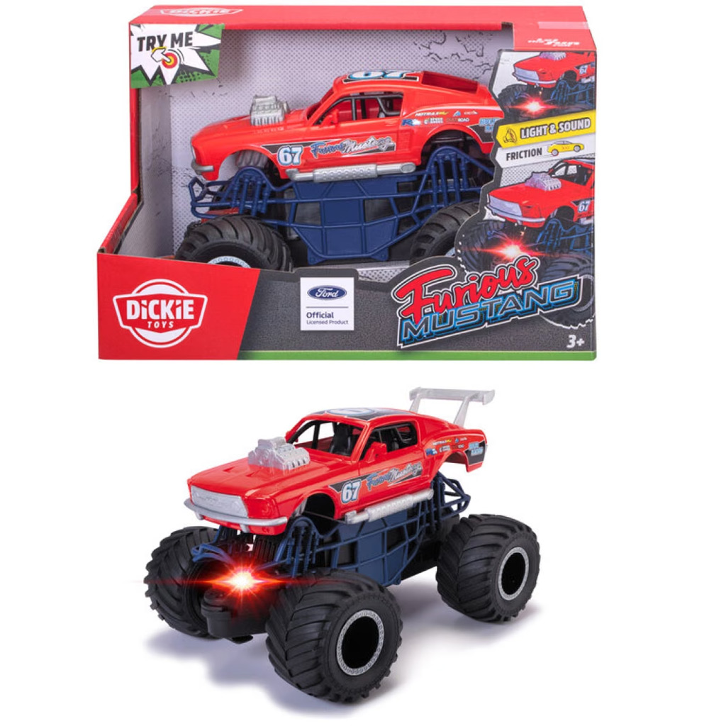 Furious Mustang auto giocattolo con luce e suono - Dickie Toys immagine 1