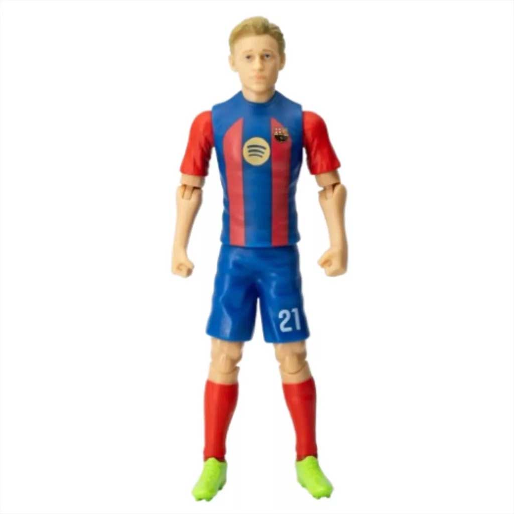Giocatore di calcio azione figura, 20 cm - Barcelona, F. De Jong con maglia numero 21 immagine 2
