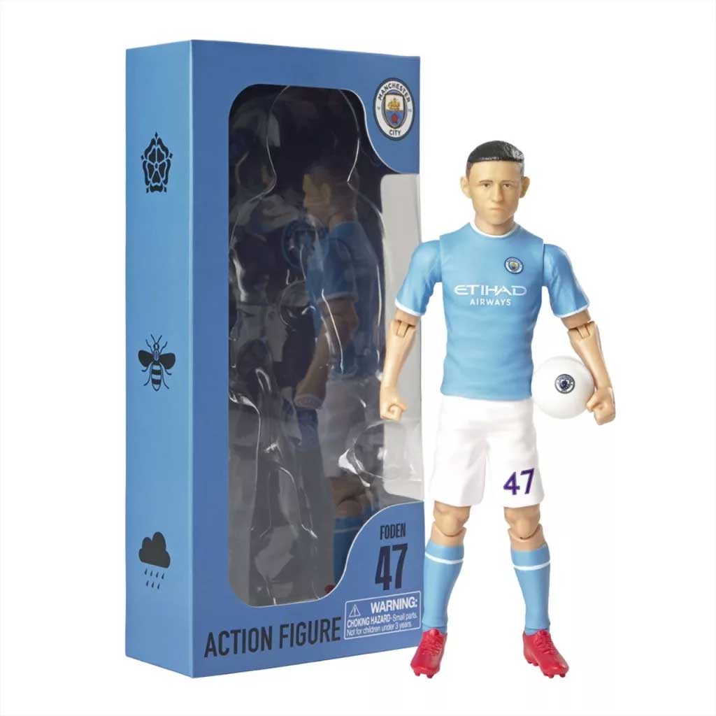 Giocatore di calcio azione figura, 20 cm - Manchester City, Foden con maglia numero 47 immagine 1