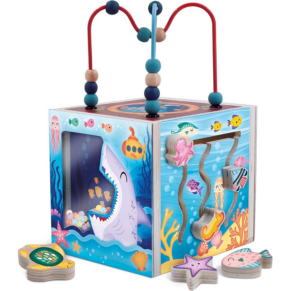 Gioco educativo sensoriale in legno Montessori - Vita sottomarina - Lisciani immagine 3