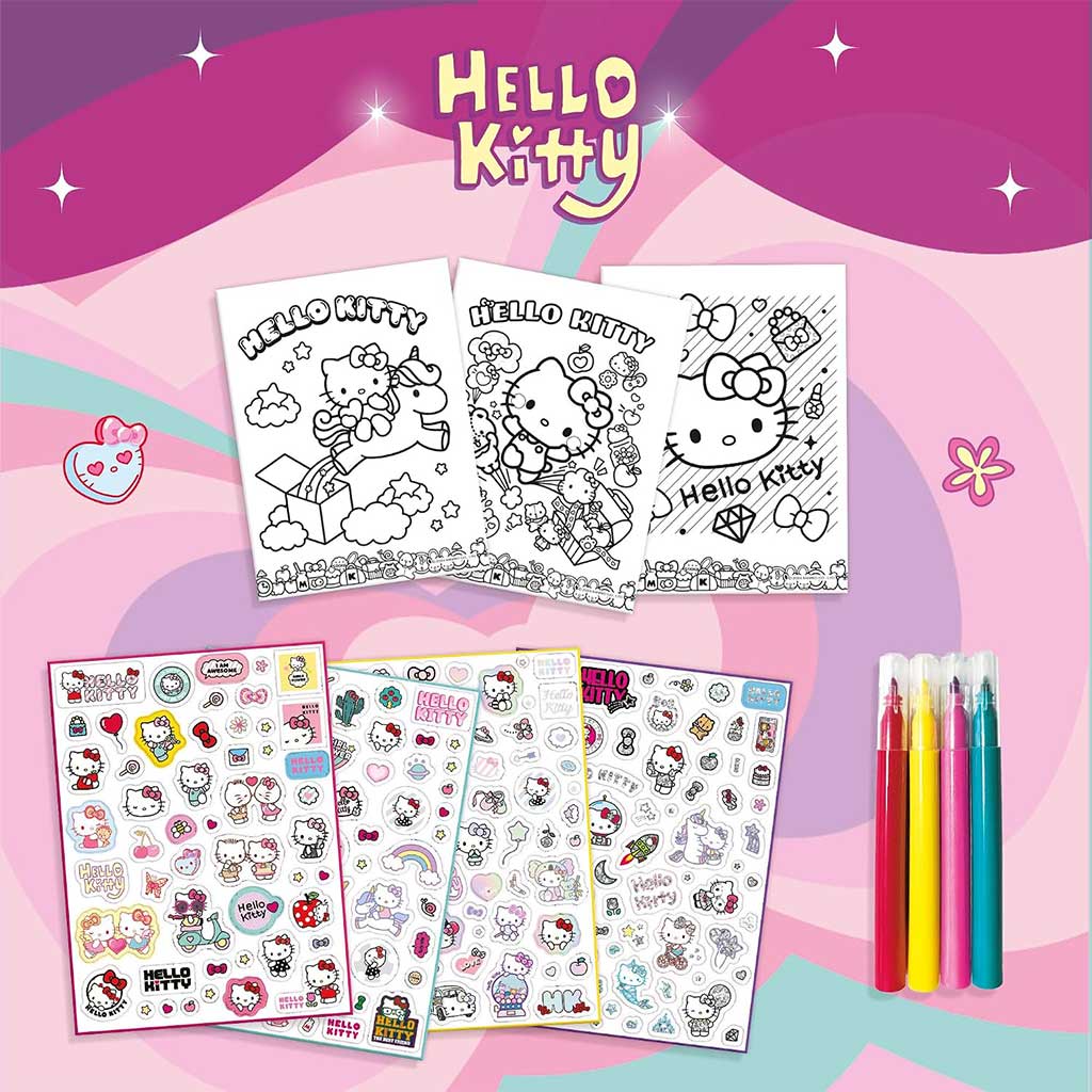 Hello Kitty Libro da Colorare con Adesivi - Lisciani immagine 3