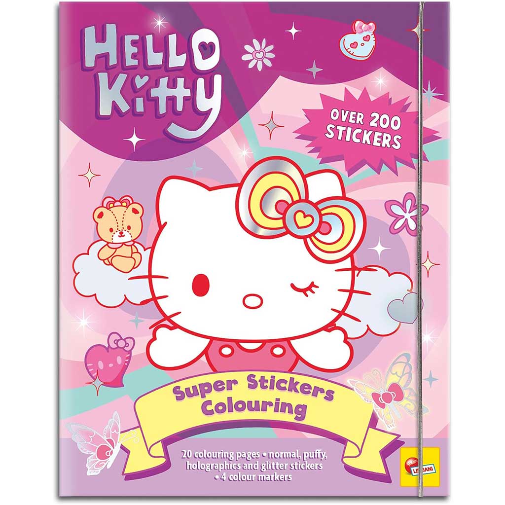 Hello Kitty Libro da Colorare con Adesivi - Lisciani immagine 1