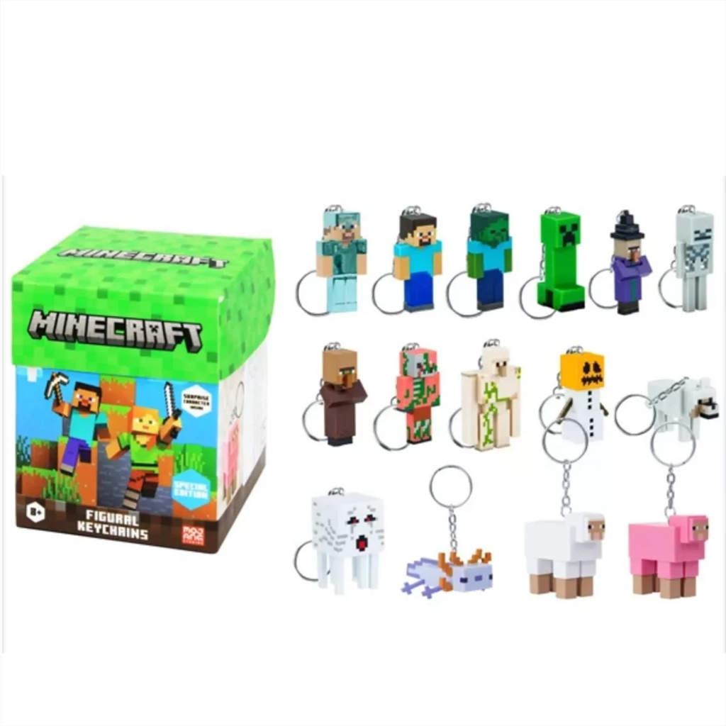 Minecraft figura sorpresa portachiavi, 13 cm, 2. serie - 1 pz immagine 2