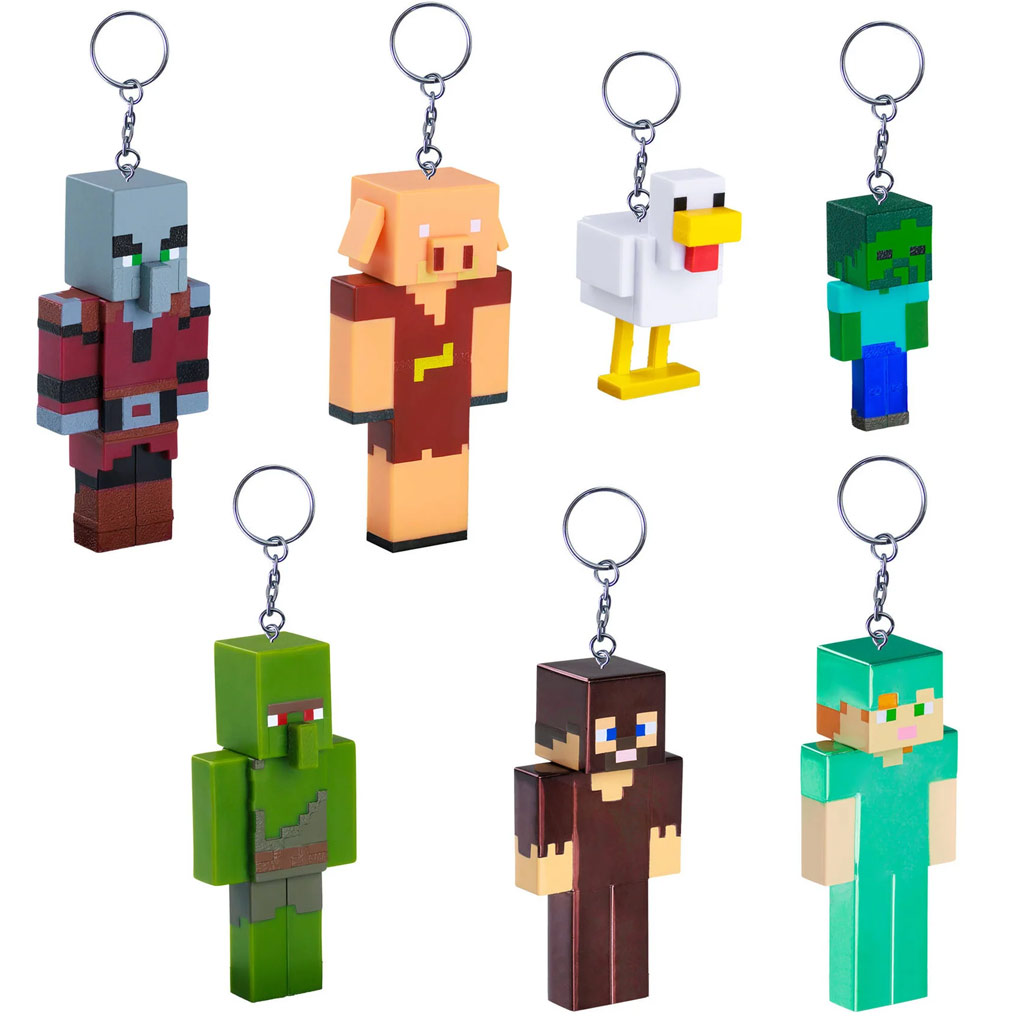 Minecraft portachiavi figura sorpresa assortita - 1pz immagine 4