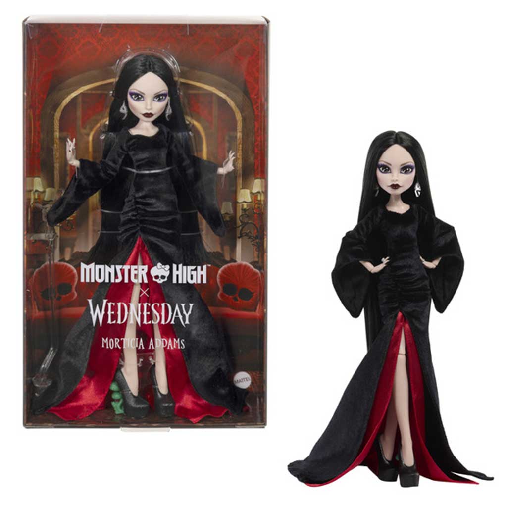 Monster High: bambola Mercoledì Mortica Adams 28cm - Mattel immagine 1