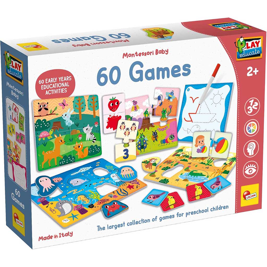 Montessori Baby: Collezione di giochi con 60 giochi per lo sviluppo delle abilità - Lisciani immagine 1