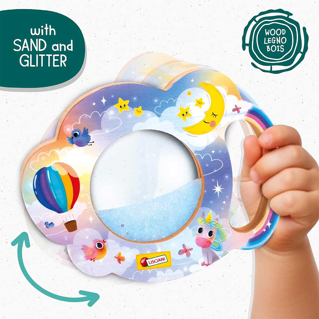 Montessori Nuvola di Legno con Glitter e Sabbia - Lisciani immagine 3