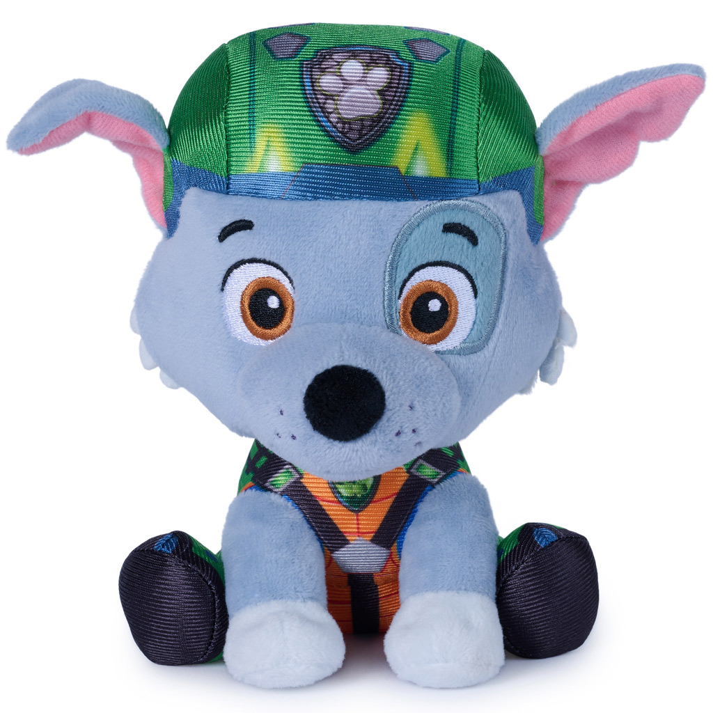 Paw Patrol Il Film dei Dinosauri Figura di Peluche Rocky 15cm - Spin Master immagine 1