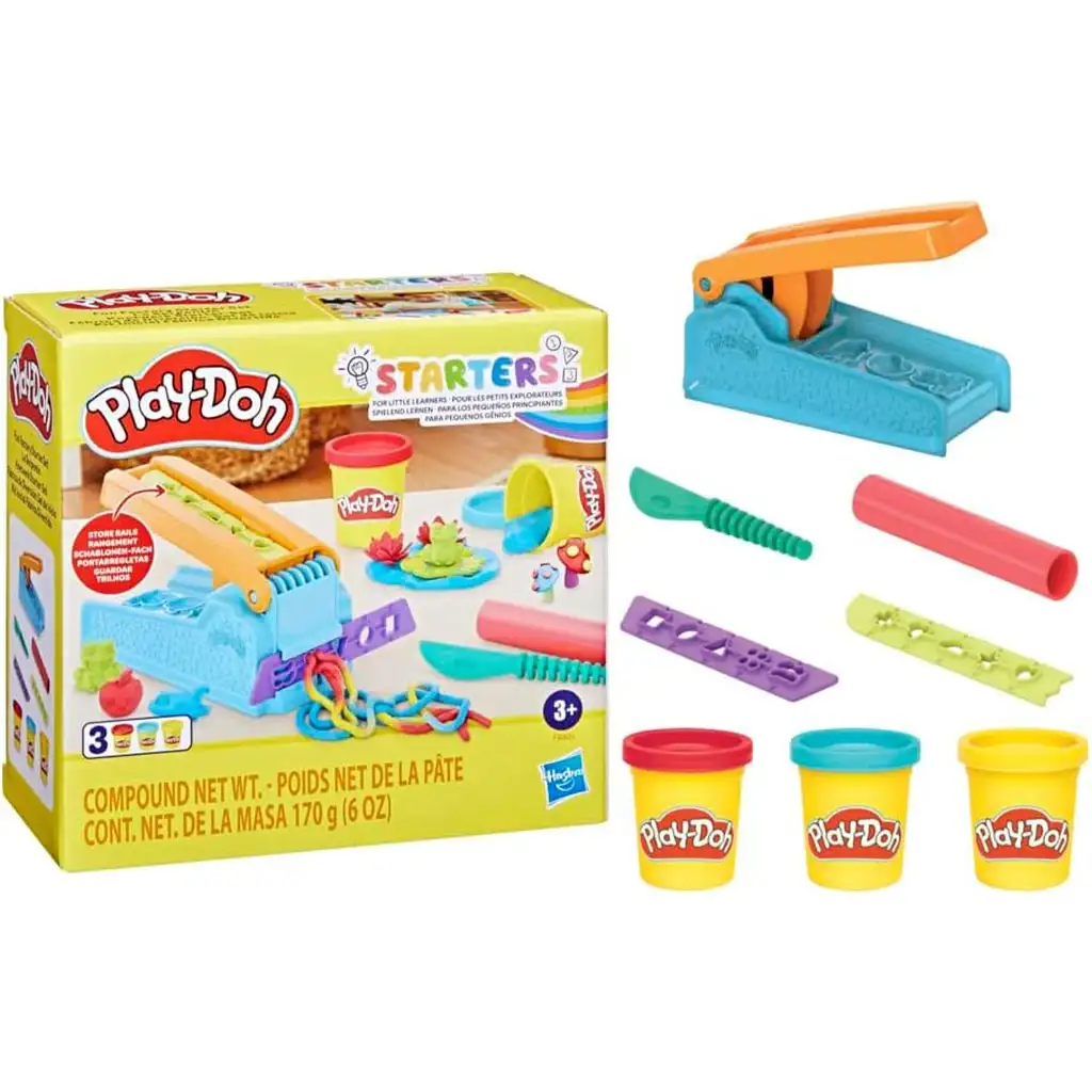 Play-Doh: Set di partenza Fun Factory con 3 barattoli di plastilina da 170g immagine 2