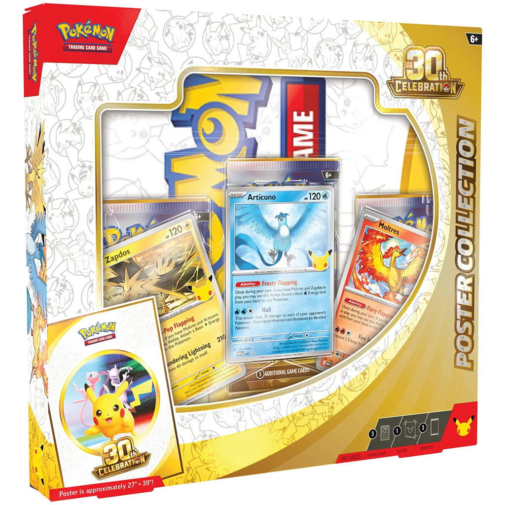 Pokémon TCG: Collezione Poster 30° – poster e carte promozionali + pacchetti booster immagine 1