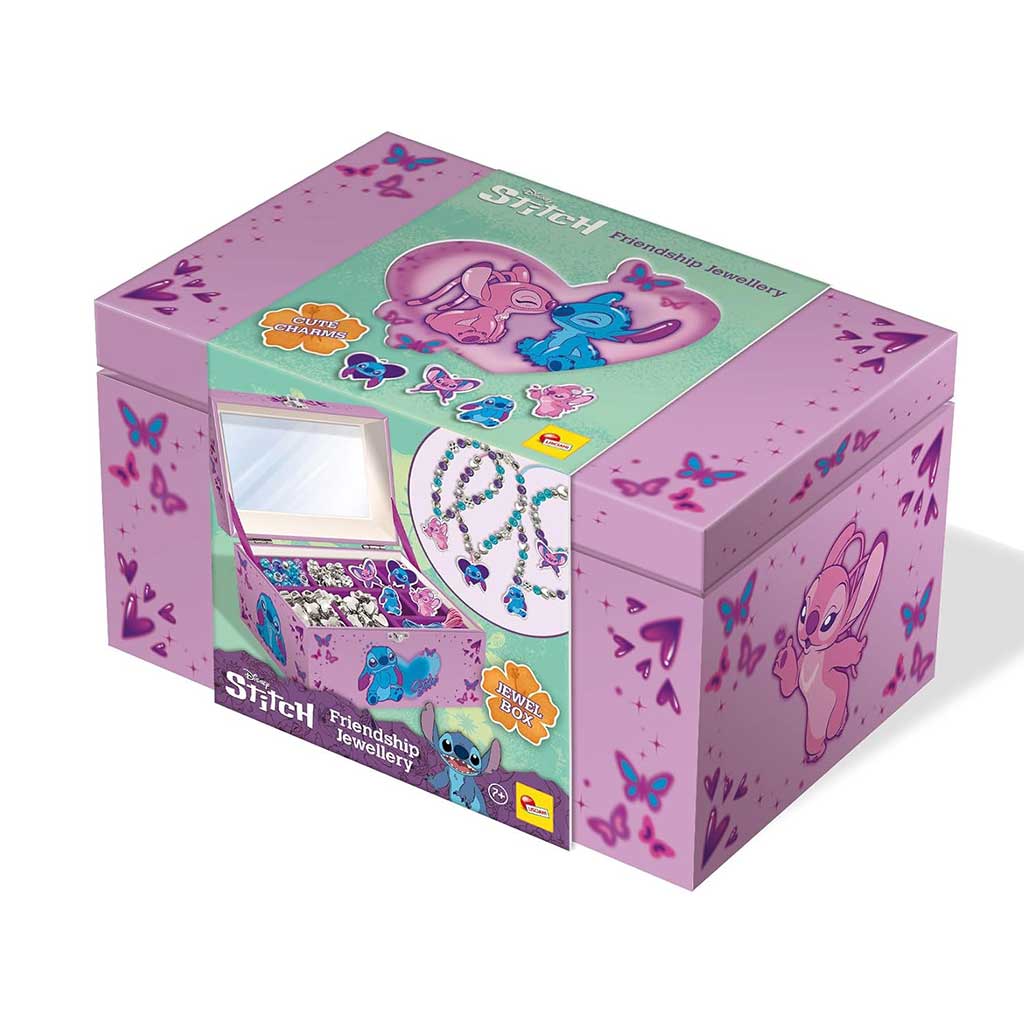 Scatola portagioie Disney Stitch con perline componibili - Lisciani