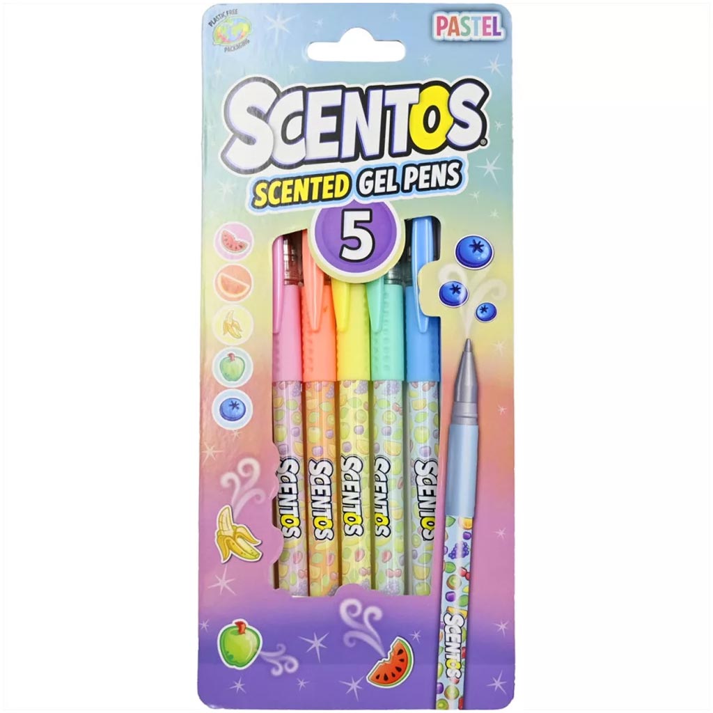 Scentos Penna gel profumata, 5 pezzi - colori pastello immagine 1
