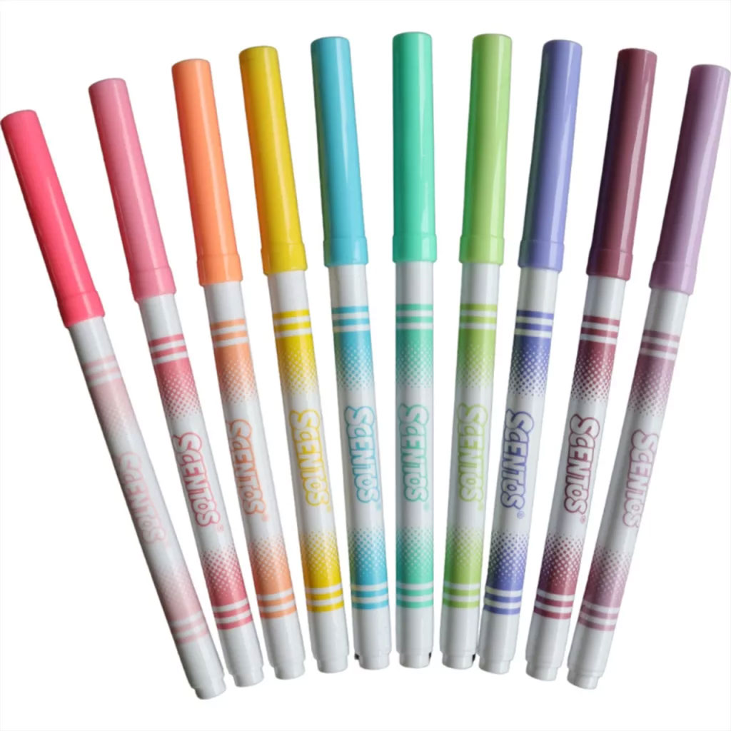 Scentos Profumati, penne a feltro a linea fine, colori pastello, 10 pz immagine 2